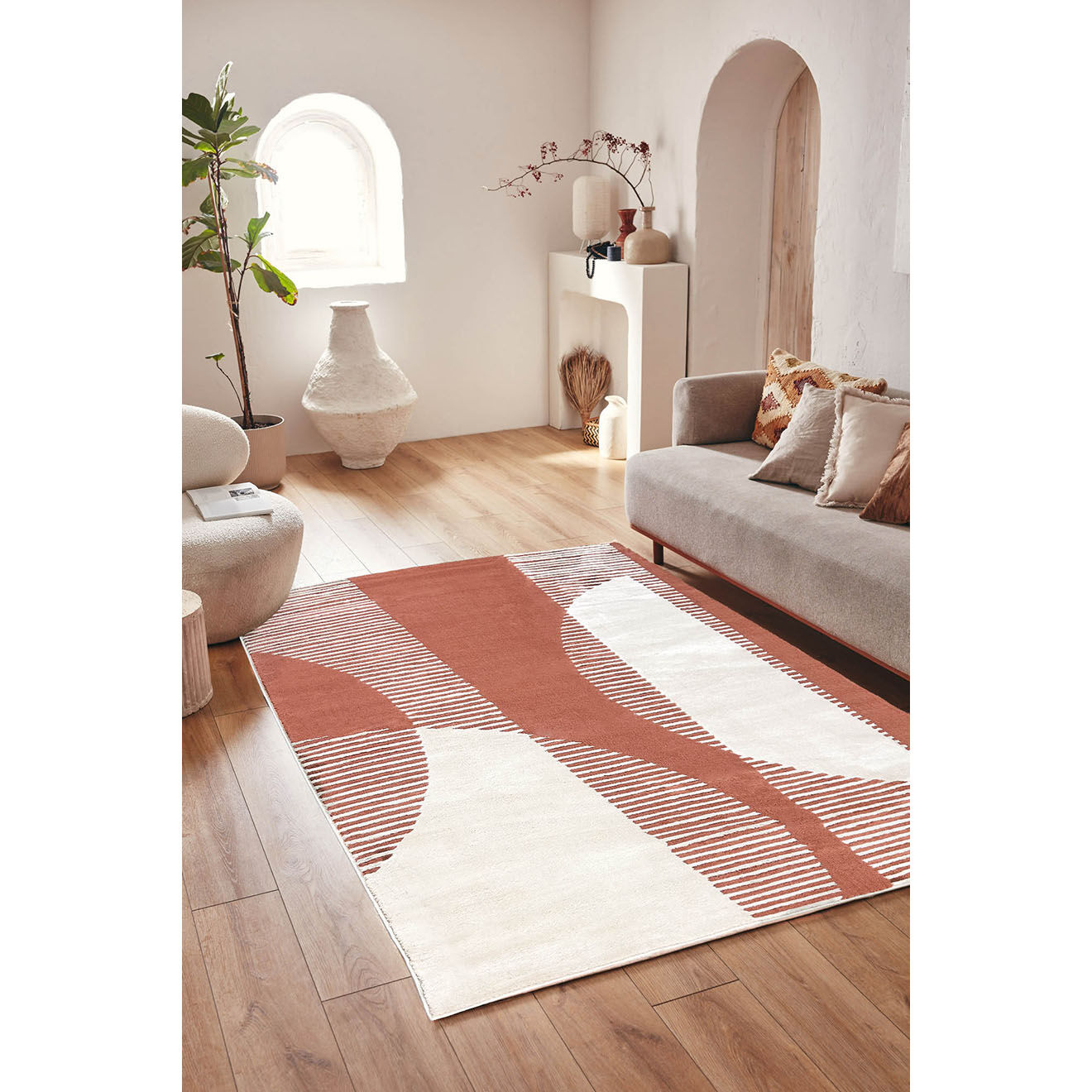 Nazar Rugs Tapis Nely 791 brun - 80x150 cm