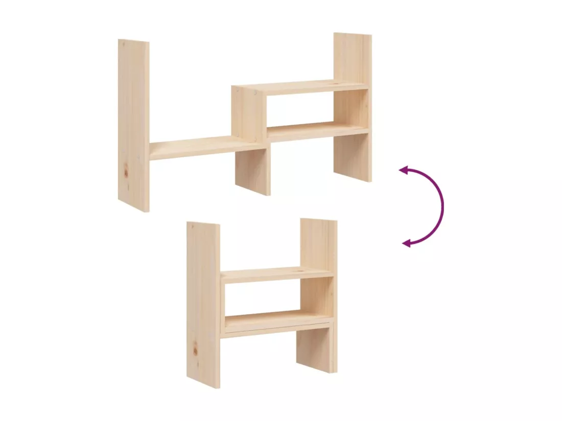 Support pour moniteur (39-72)x17x43 cm Bois de pin solide