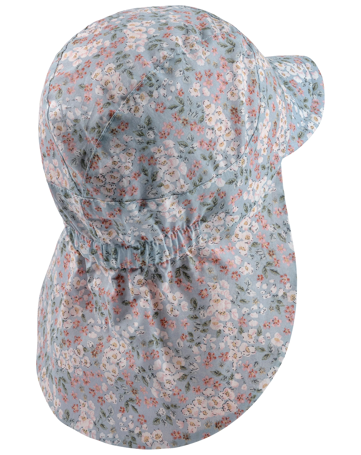 Schirmmütze MILLEFLEURS mit Nackenschutz in graublau
