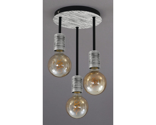 Plafondlamp, 3-lichts, Ø 19 cm, Henga zilver/antiek
