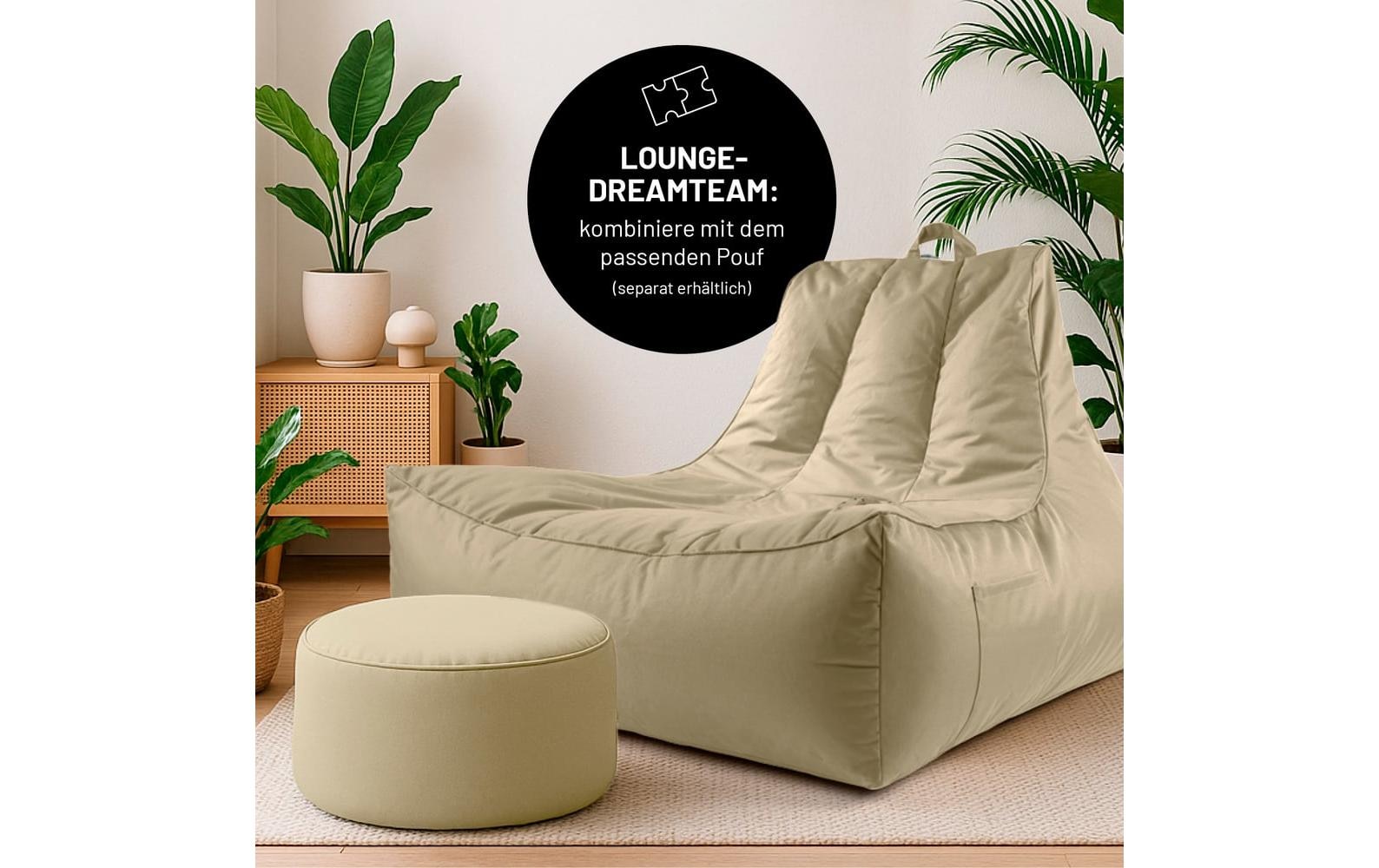 Lumaland Sitzsack »Lounge mit Flaschenhalter 380 l«