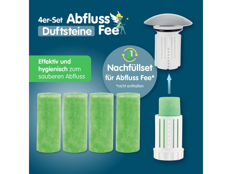 Abfluss-Fee Reinigung Duftsteine, 4er Set Für angenehmen Geruch im Bad