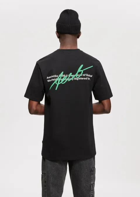 T-shirt met print written zwart (ZWART)
