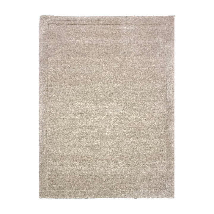 Wollen vloerkleed - Isara Border Creme