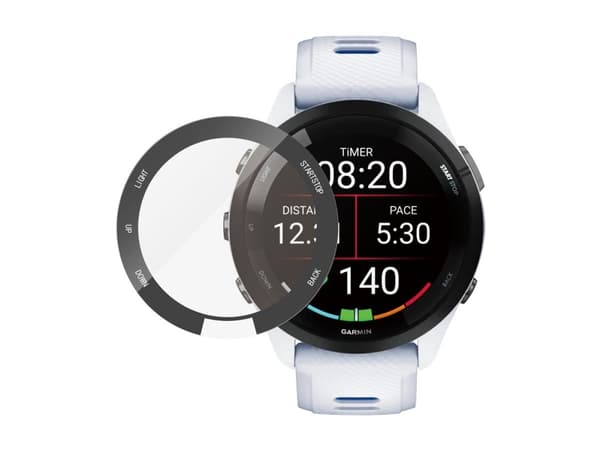 PanzerGlass - Skjermbeskyttelse for smart armbåndsur - glass - rammefarge svart - for Garmin Forerunner 265