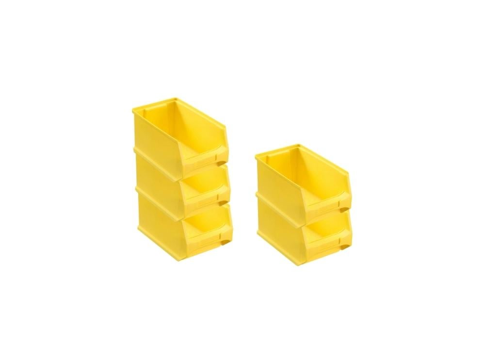 PROREGAL Value Pack 5 x Gele opbergdoos 3,0 HxBxD 12,5 x 14,5 x 23,5 cm 2,8 liter opbergcontainer Opbergdoos