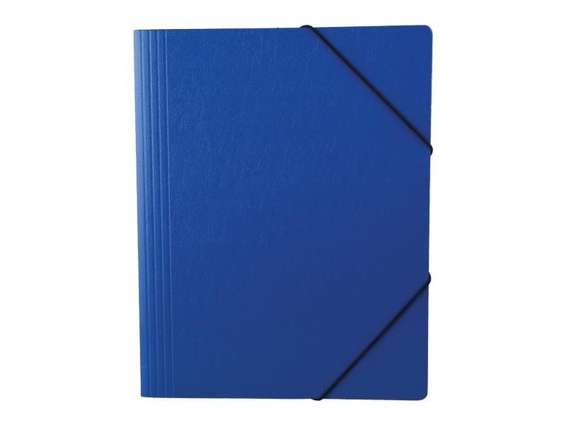 office focus Gummibandmappe A4 ohne Etikette Blau Mappe mit zwei Eckengummibändern