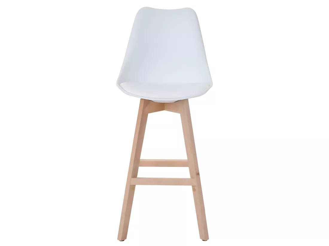 Lot de 2 tabourets blanche 46 x 54 x 76 cm TDB04019
