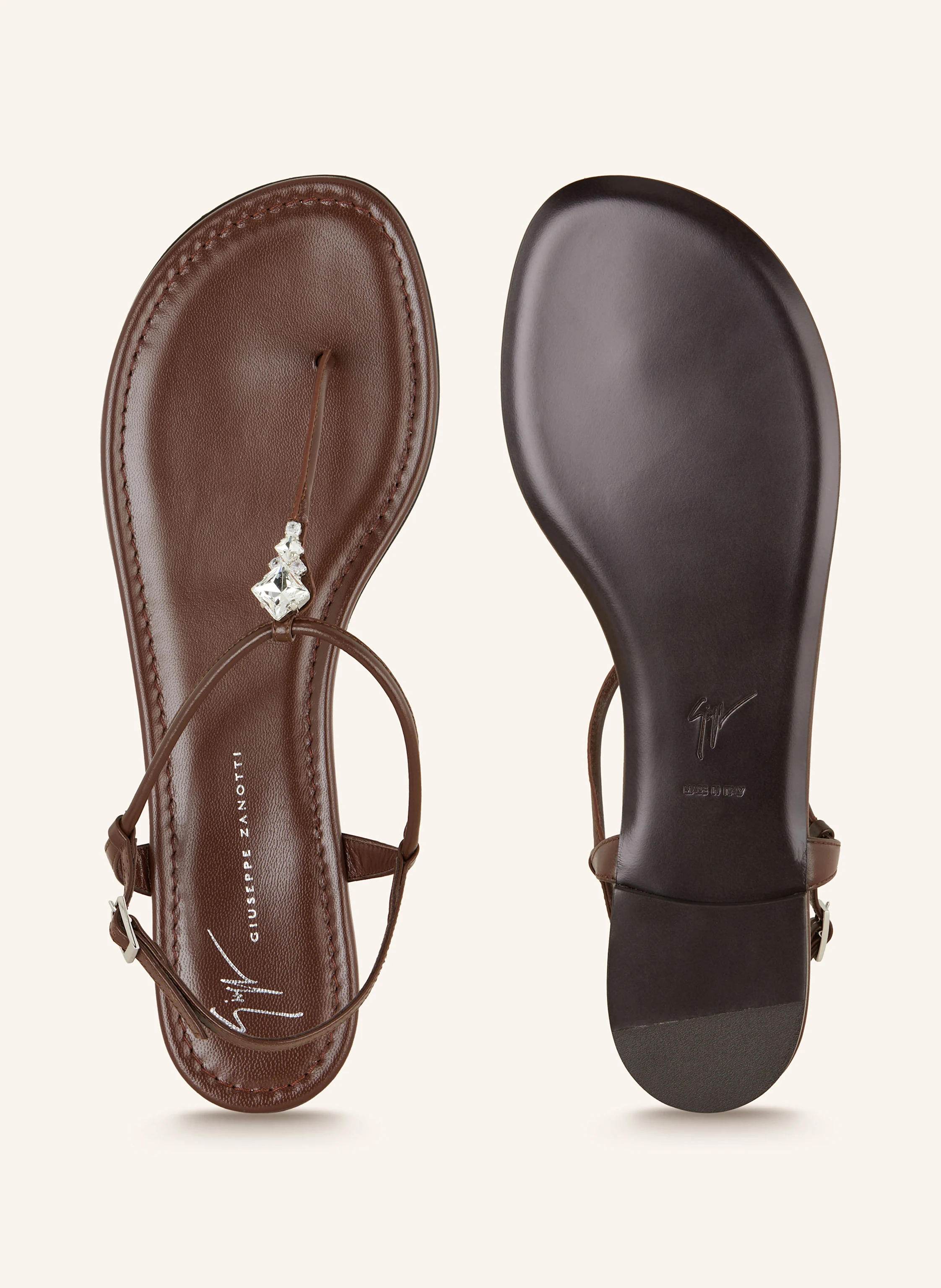 GIUSEPPE ZANOTTI DESIGN Zehentrenner mit Schmucksteinen