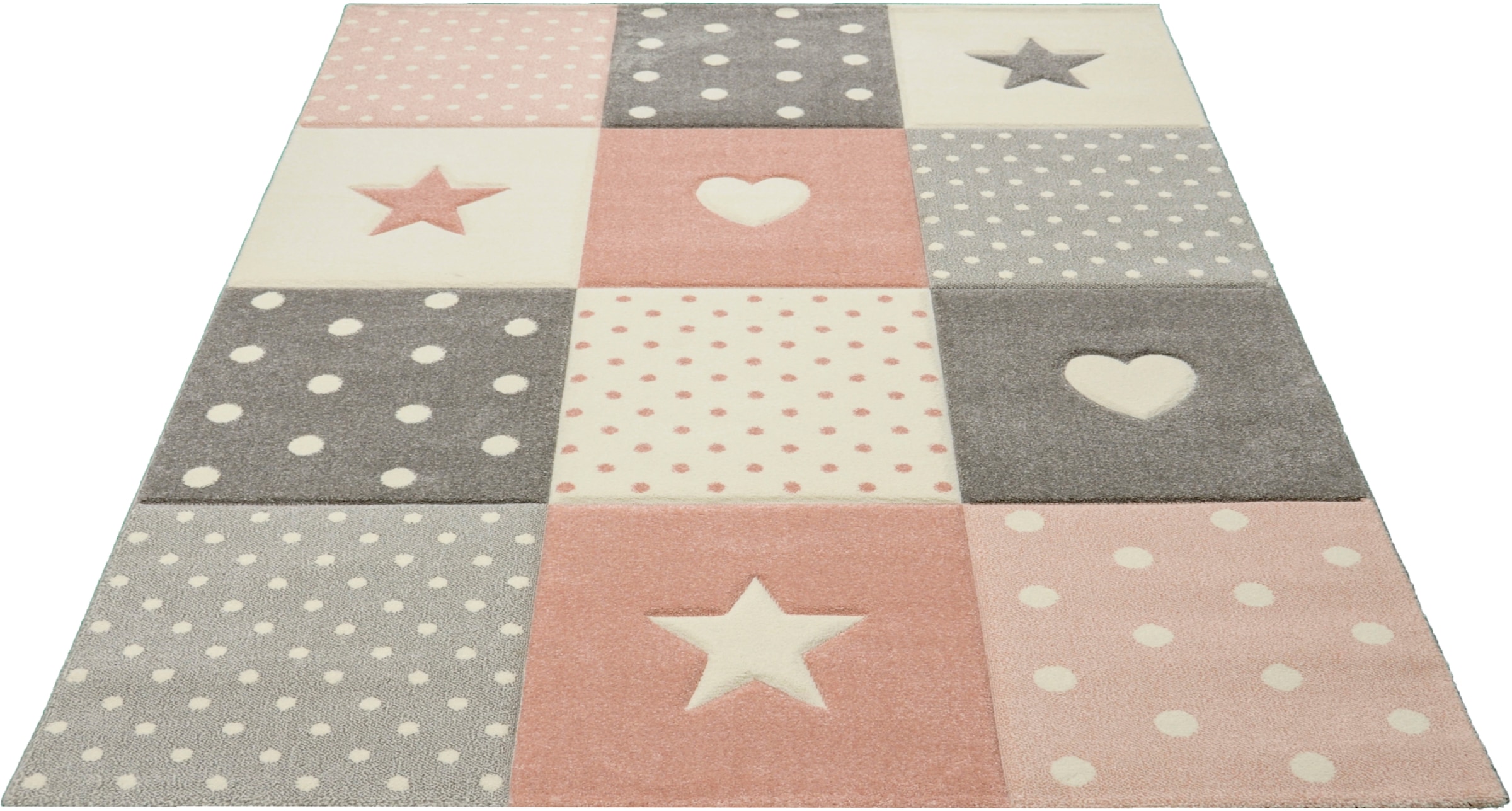 merinos Kinderteppich »Pastel Kids 20339« rechteckig 13 mm Höhe handgearbeiteter Konturenschnitt