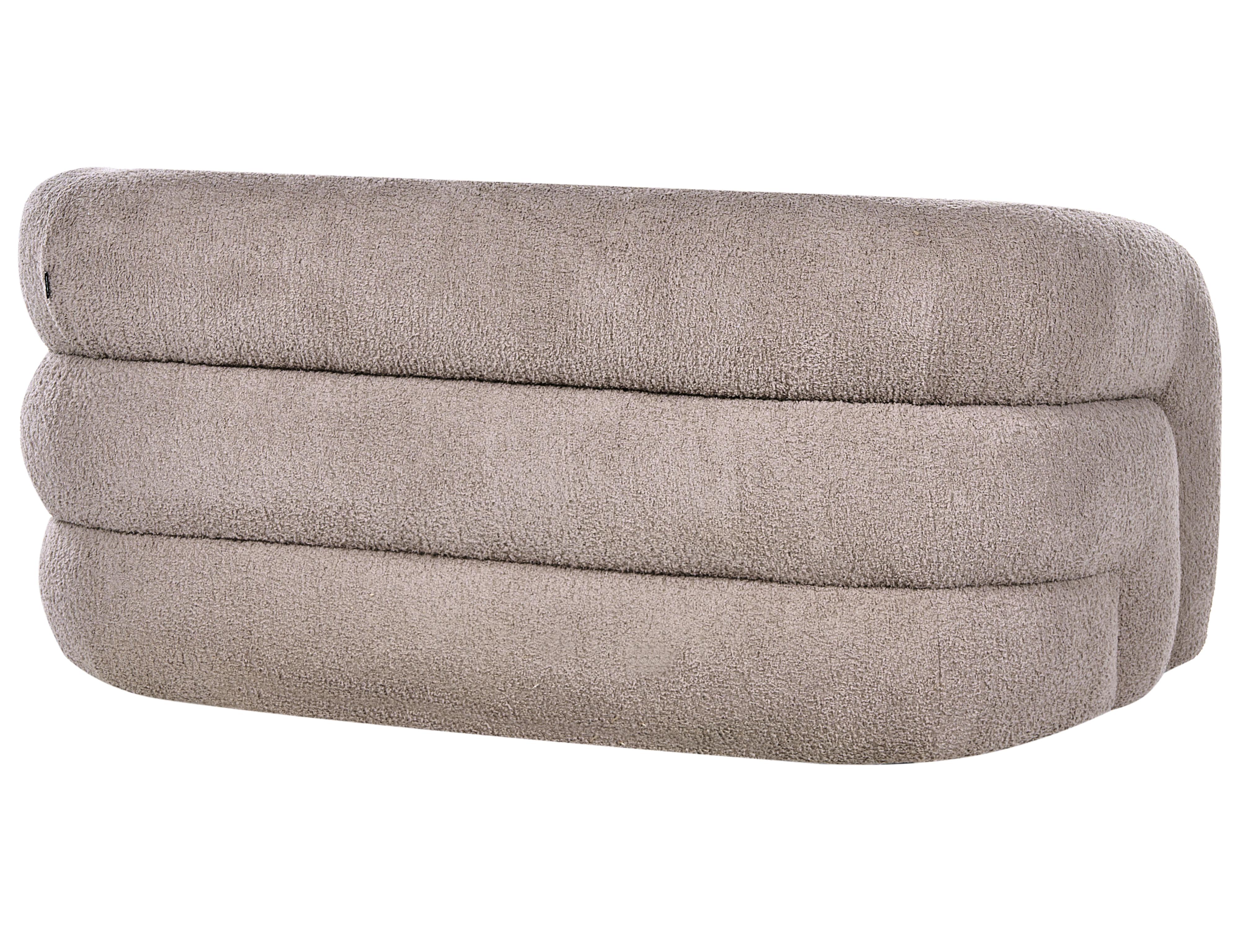 Bank 2-zits EGEDAAL Bouclé Taupe