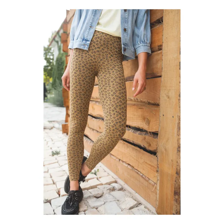 Marlot Paris Legging Coton Léopard Mika - Collection Femme  | Bronze