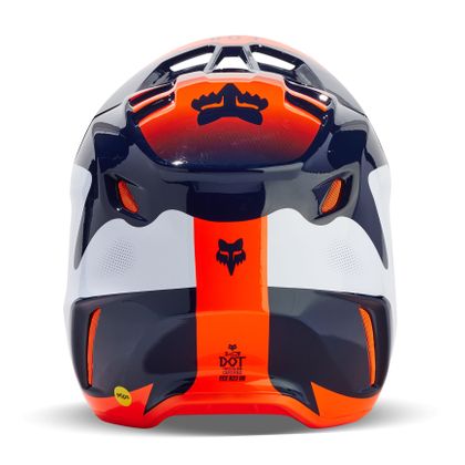Casque cross Fox V3 - REVISE 2024 - Bleu / Orange