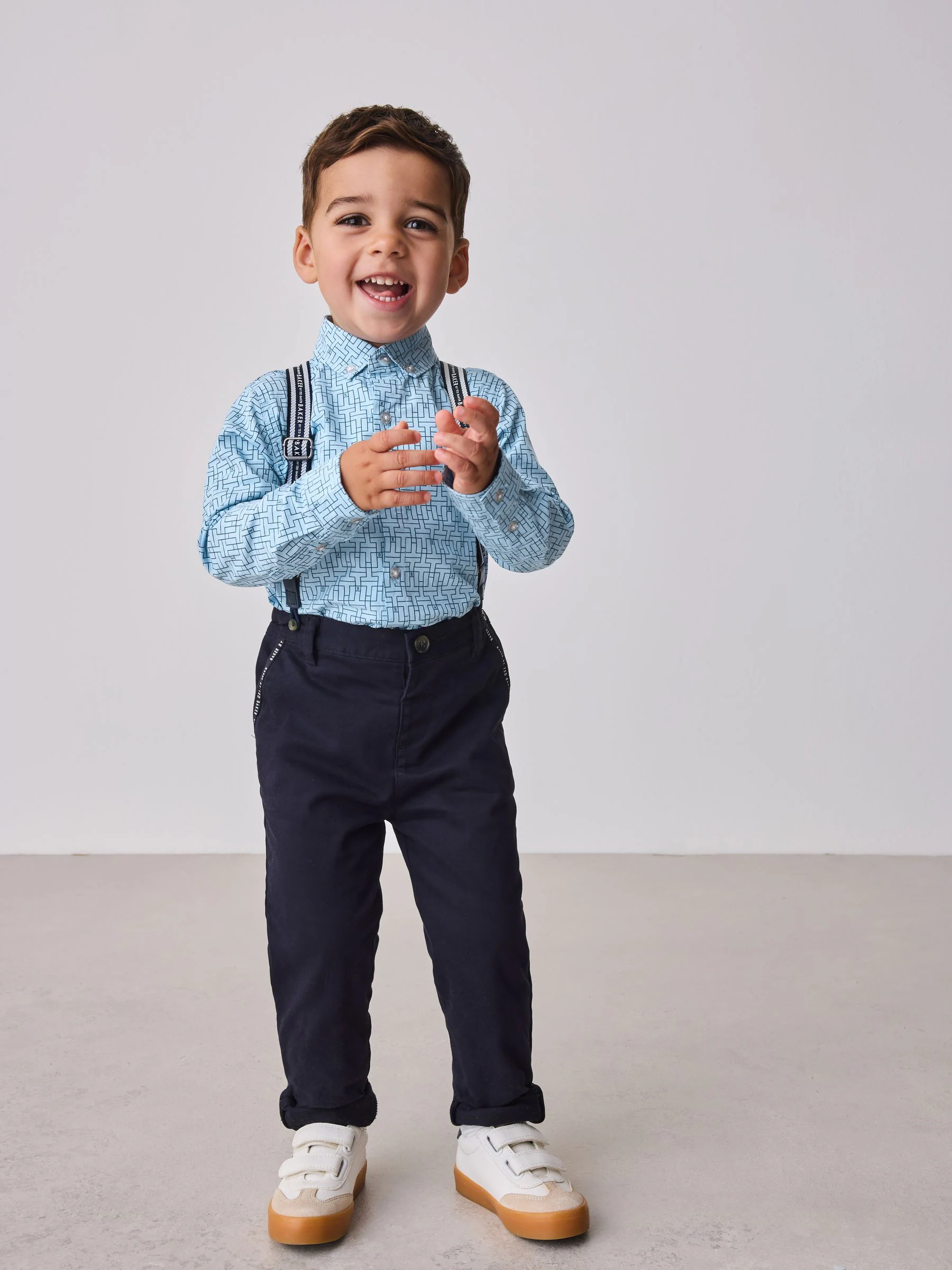 Blauw/marine - Baker by Ted Baker Shirt Trousers and Braces Set