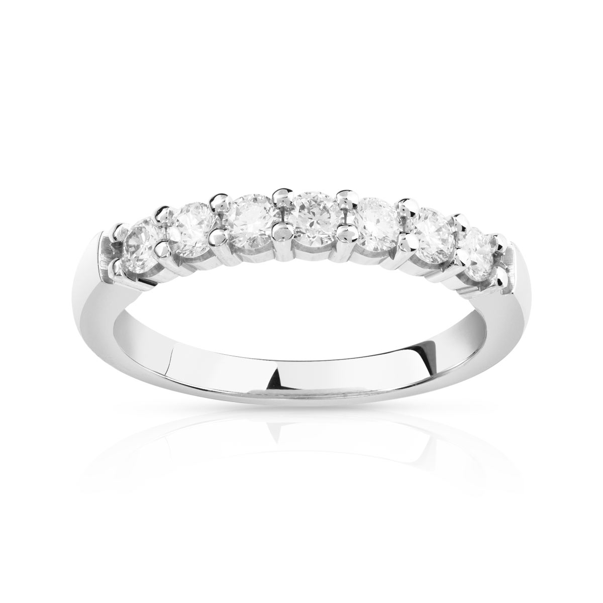 Alliance platine 950 demi-tour diamants 2,9 mm