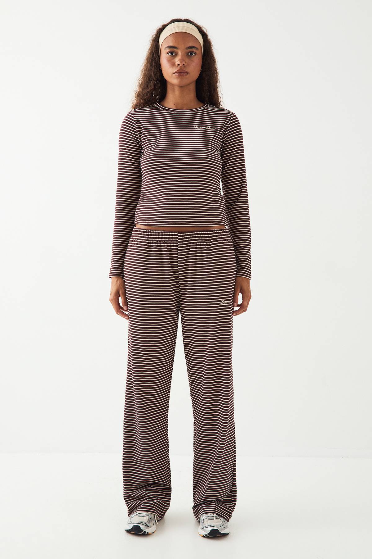 Pantalon Droit en Polaire Rayée DSGN Studio