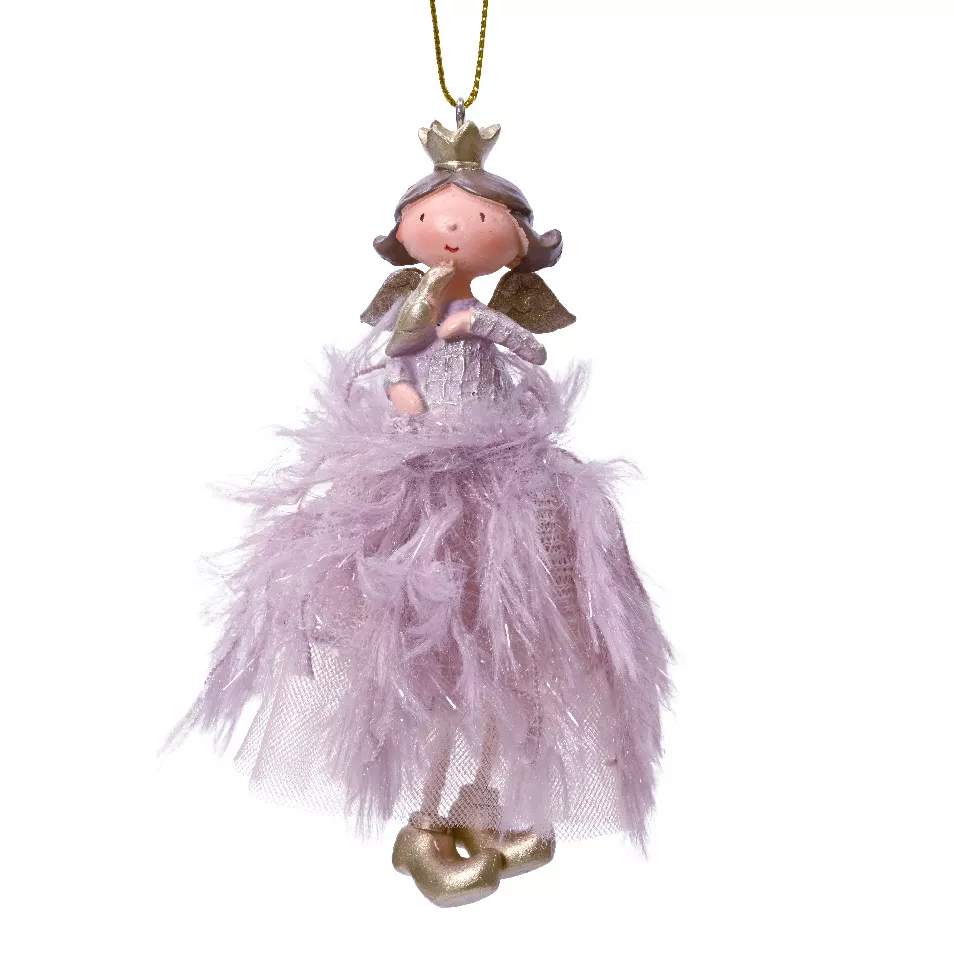 Princesse à suspendre (H12 cm) Jolie ange Rose
