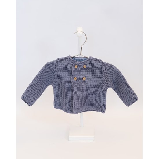 Cardigan en coton   Bleu Orage        de               La Manufacture de Layette
