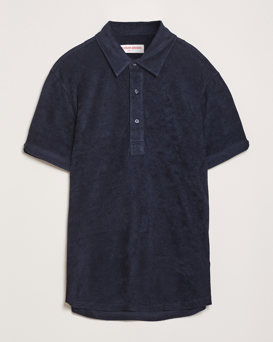 Orlebar Brown Sebastian Tailored Towelling Polo Night Iris