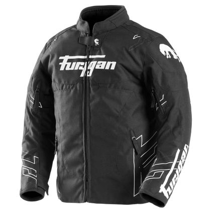 Blouson Furygan NEON KID - Blanc / Gris