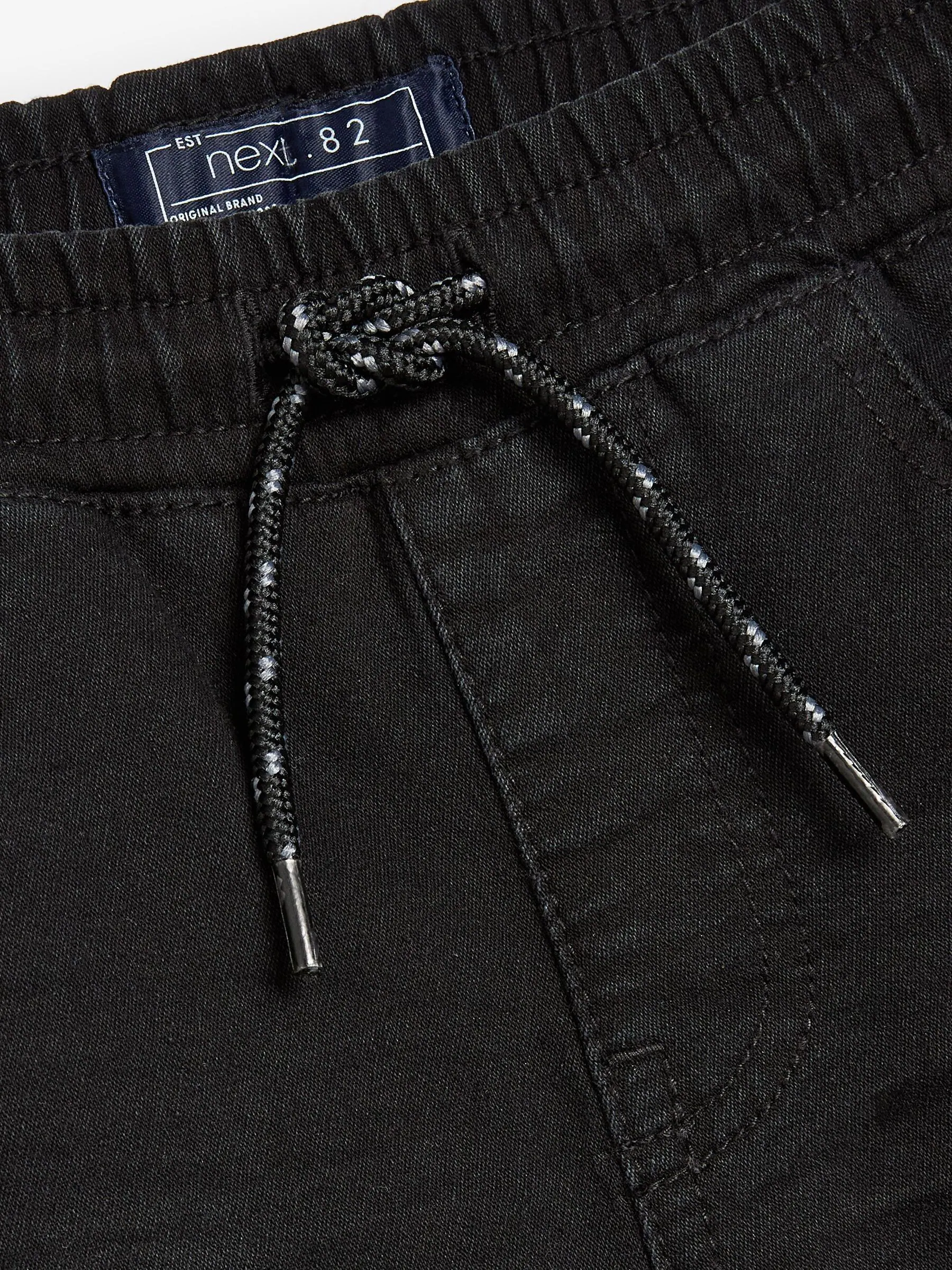 Zwart - Jeans met stretch en elastische taille (3-16 jr)