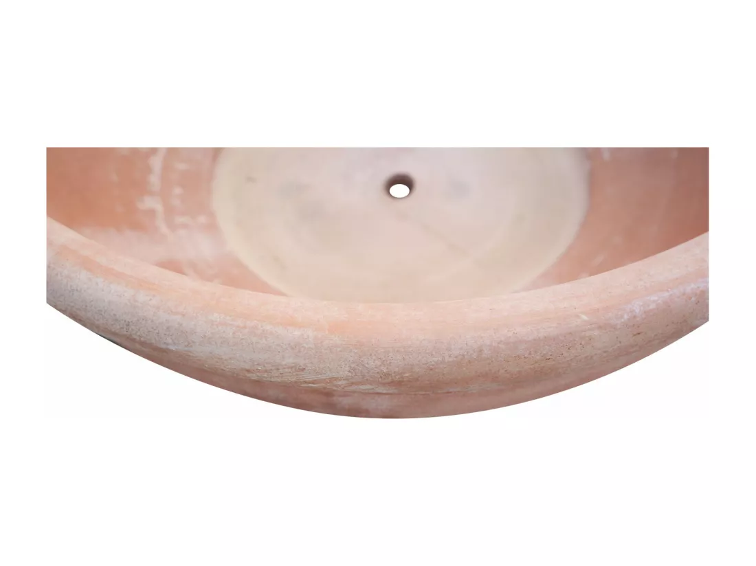 BISCOTTINI Vase - En Terre Cuite Antique - Coupe - Pot de Fleurs - Jardinière - Jardin - Mobilier - Décoration - 80x80x29 cm