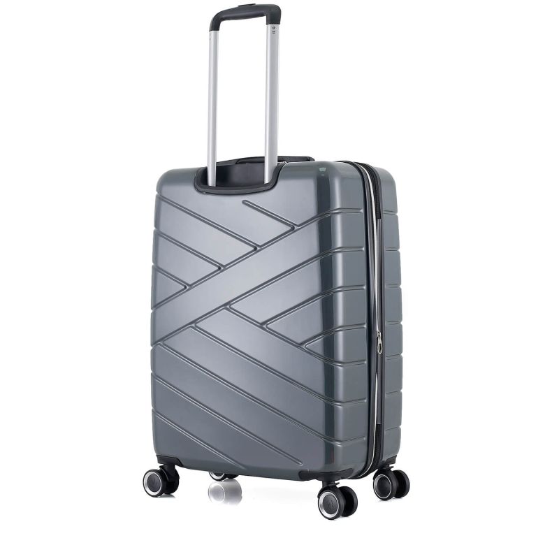 Lot de 3 valises rigides 395 Extensibles 55, 66 et 76 cm Gris foncé