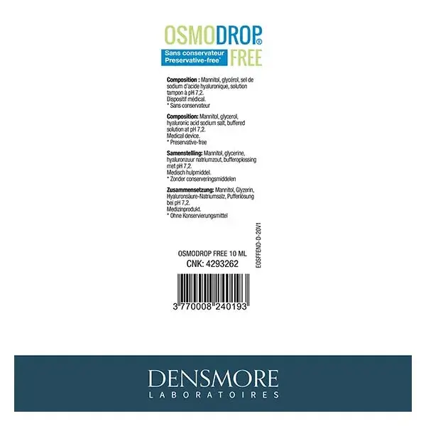 Densmore Osmodrop Free Colírio Solução 10ml
