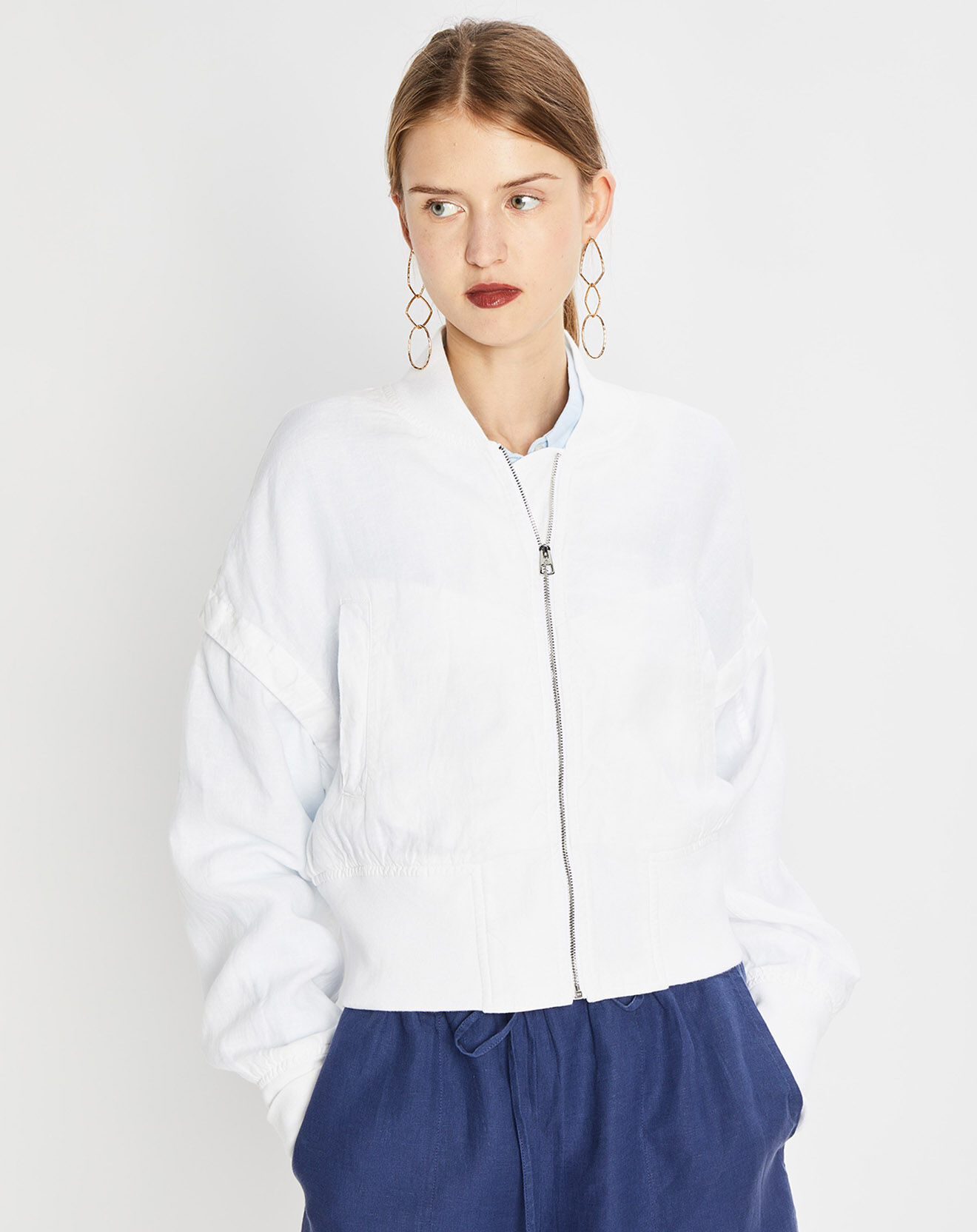 Marc O'Polo Bombers 100% Lin Kl blanc