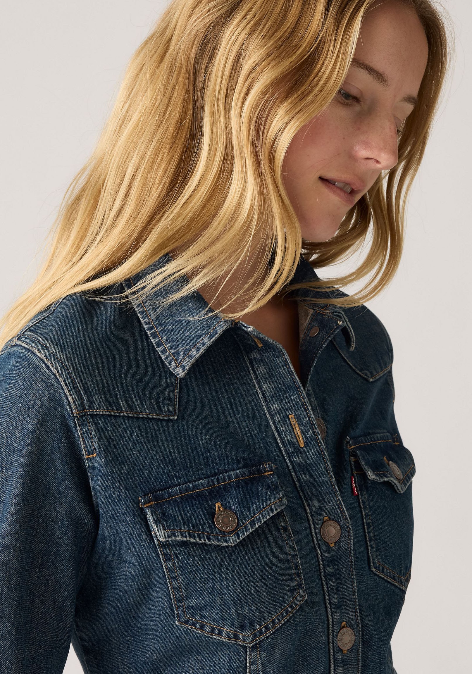 Levi's® Jeanskleid »FLYNN WESTERN COR« Brusttaschen | Eingrifftaschen Western-Style
