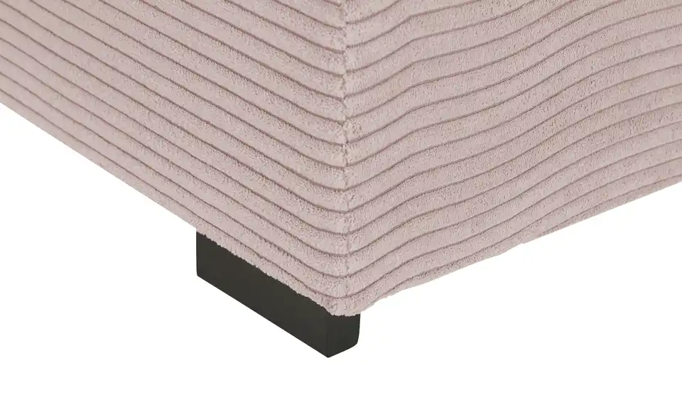 Ecksofa Rome Rosé rechts Cordstoff