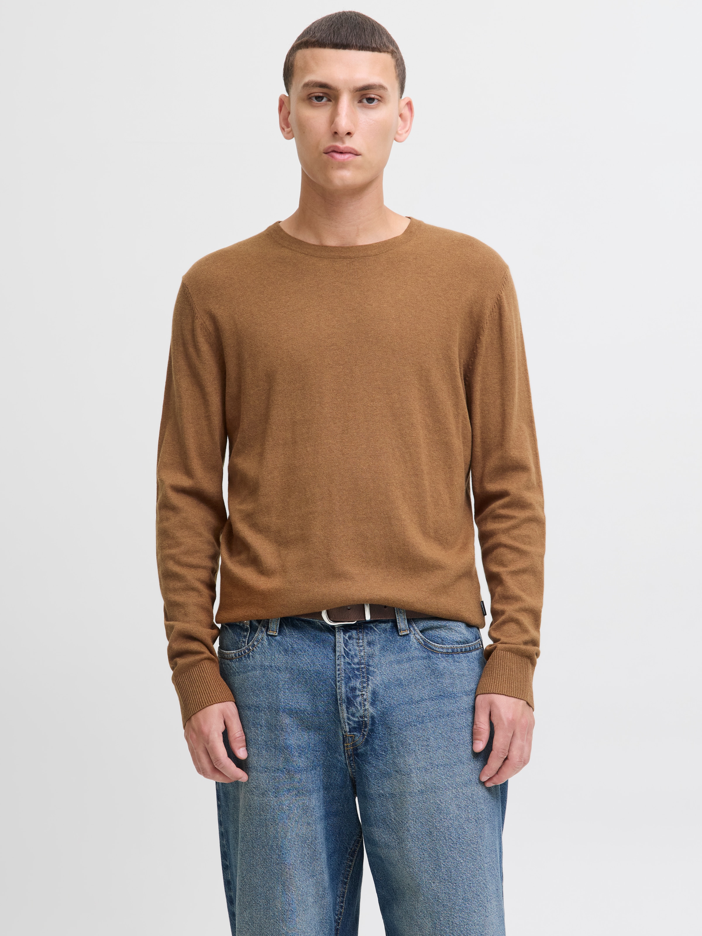 Jack & Jones Strickpullover »JJEEMIL KNIT CREW NECK NOOS«, mit Rundhalsausschnitt