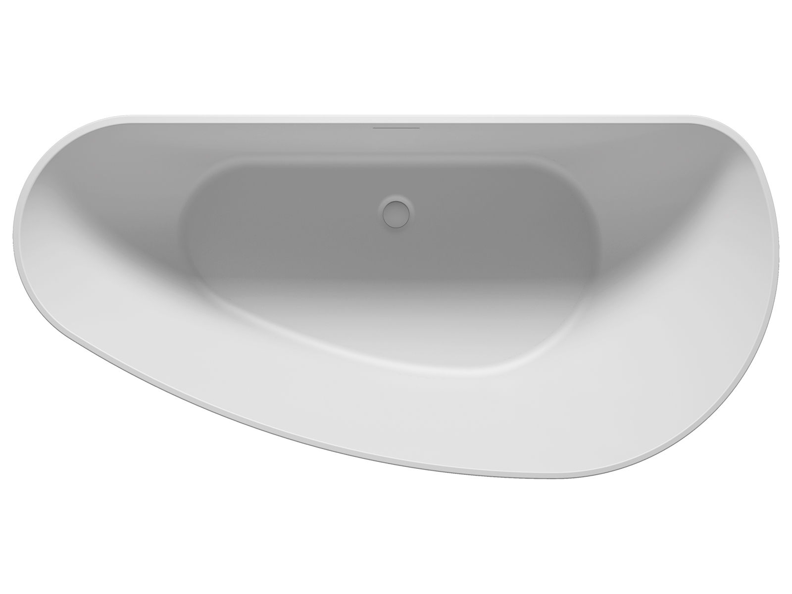 Riho Granada vrijstaand bad solid surface 170x80cm links wit mat