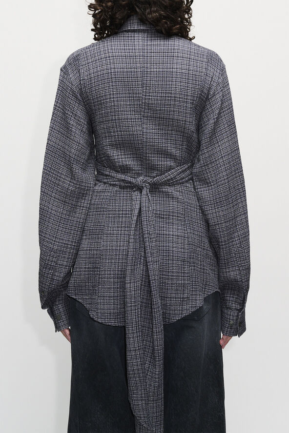 Hope TWISTY SHIRT Grey micro check