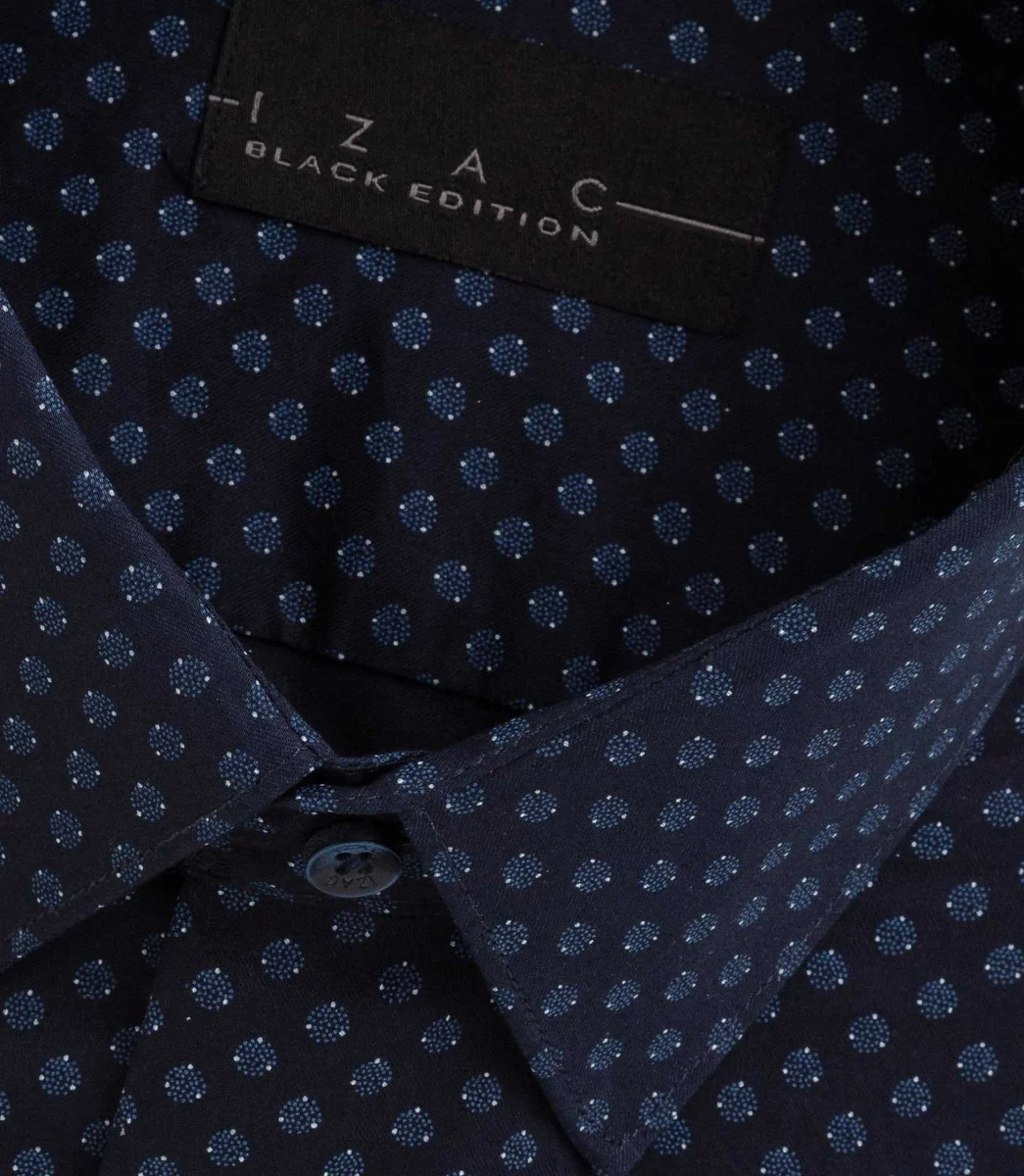 Chemise imprimé géométrique marine 