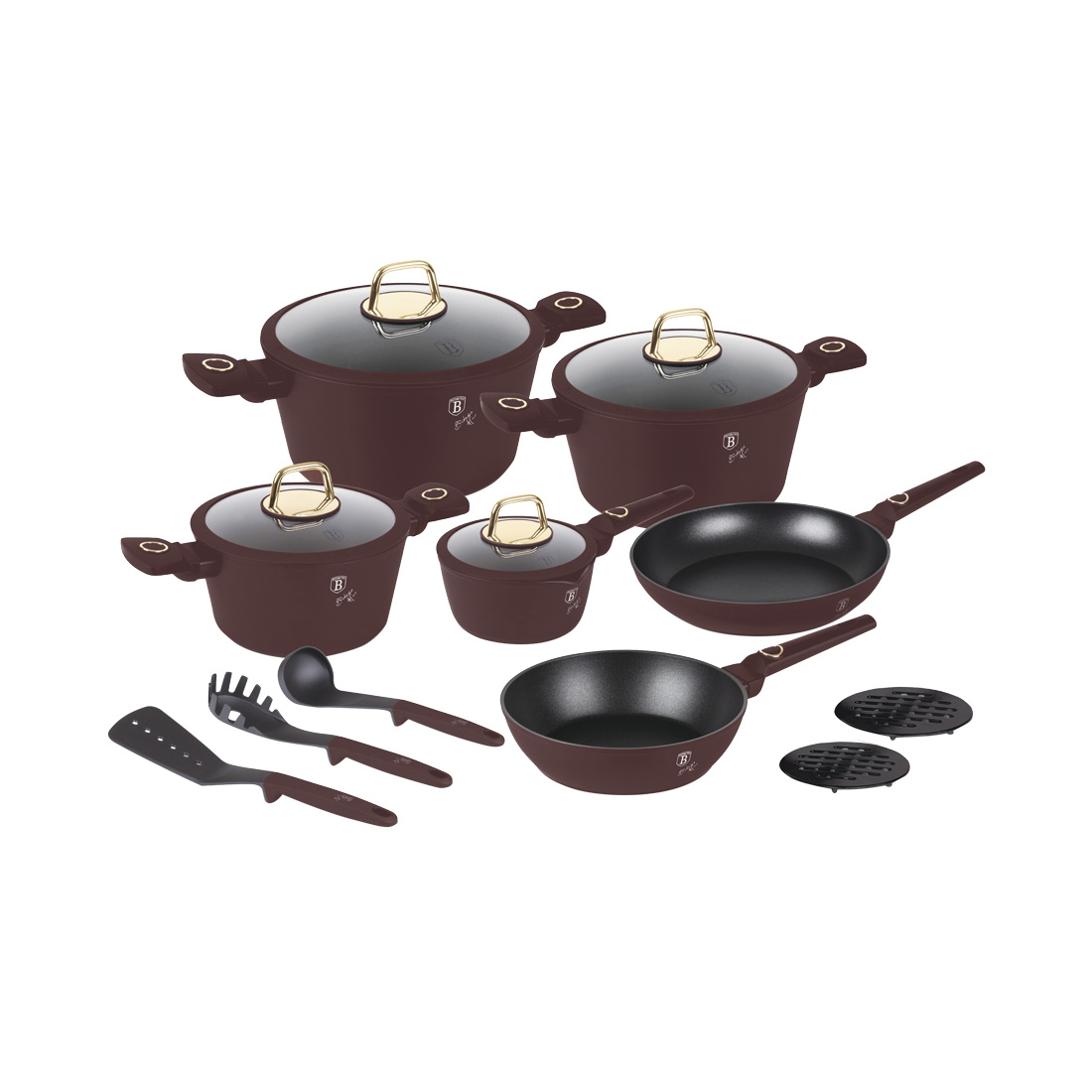 Berlinger Haus 15-teiliges Kochgeschirr-Set Leonardo Collection