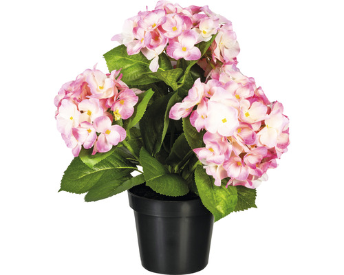 Kunsthortensia struik, hoogte: 32 cm, roze