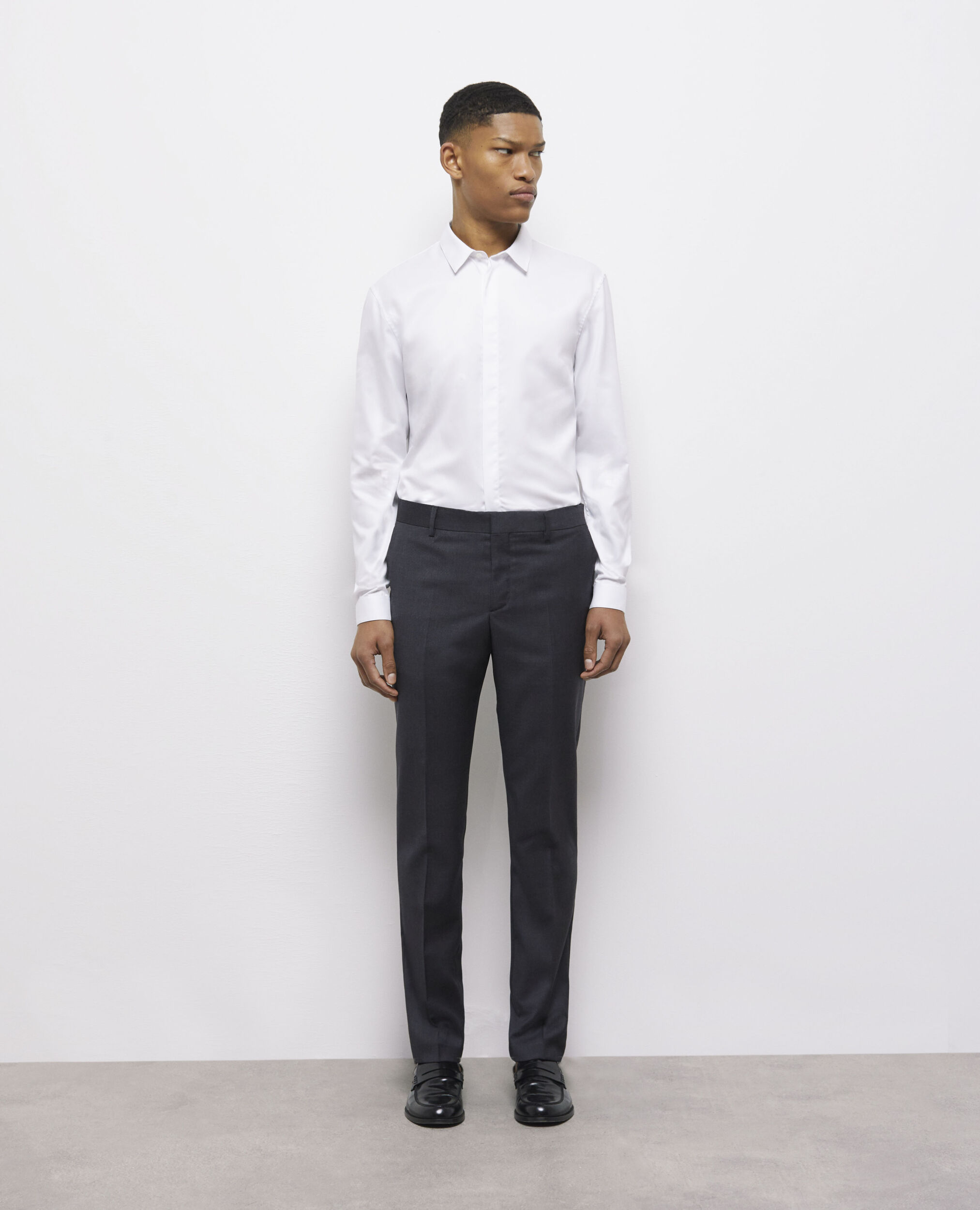 Pantalon de costume en laine gris