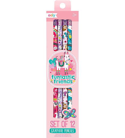 Ooly Bleistifte - 12 st. - Graphit - Funtastic Friends