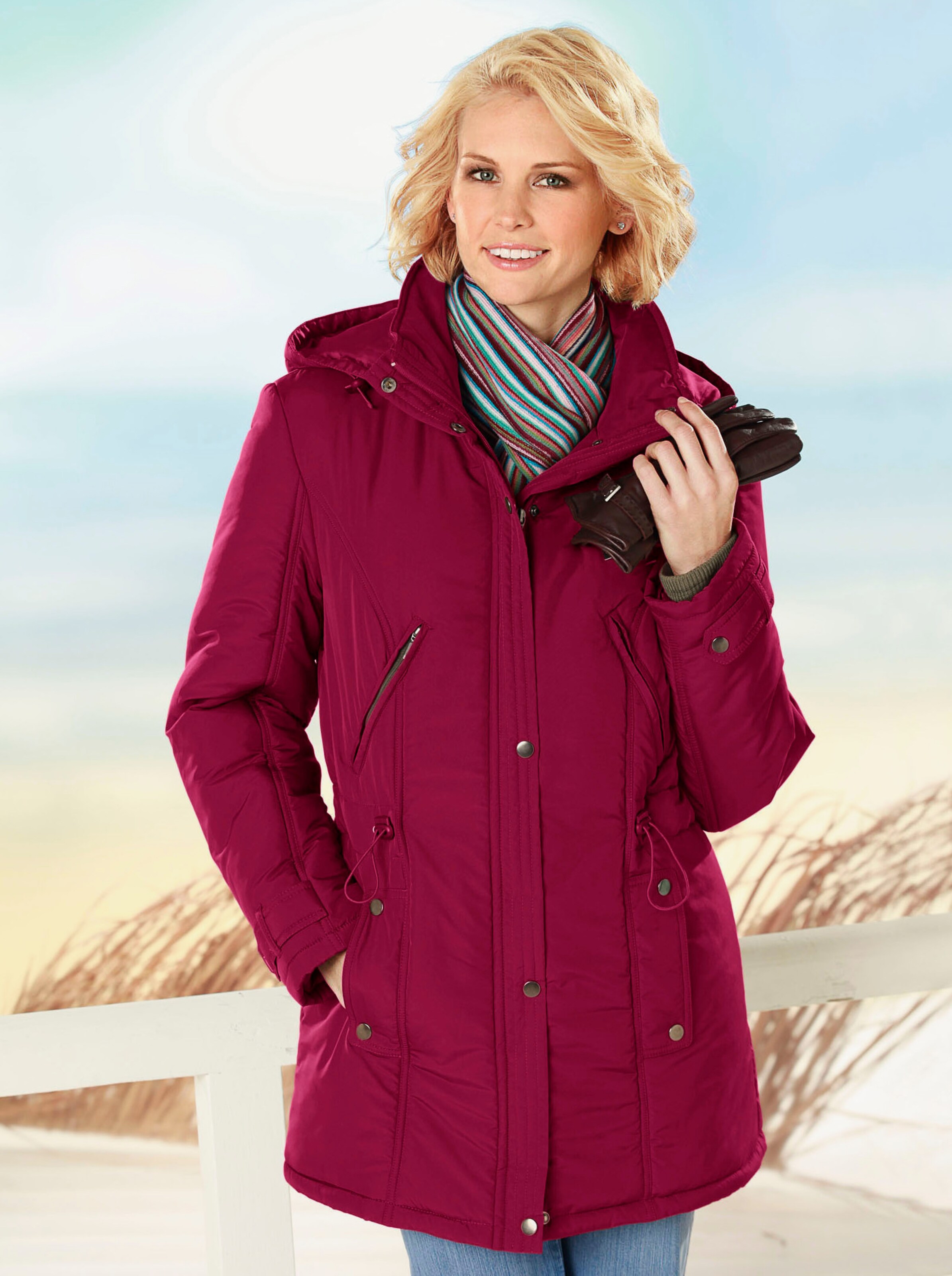 Steppjacke mit Weitenregulierung