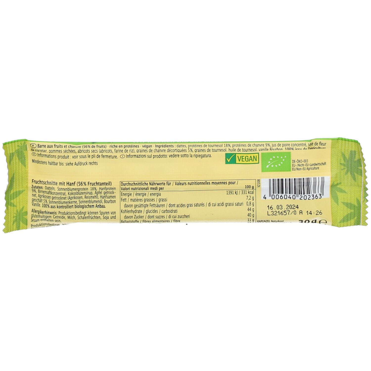 Rapunzel - Fruchtschnitte Protein-Power