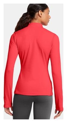 Haut thermique 1/2 Zip Under Armour Vanish Rouge Femme