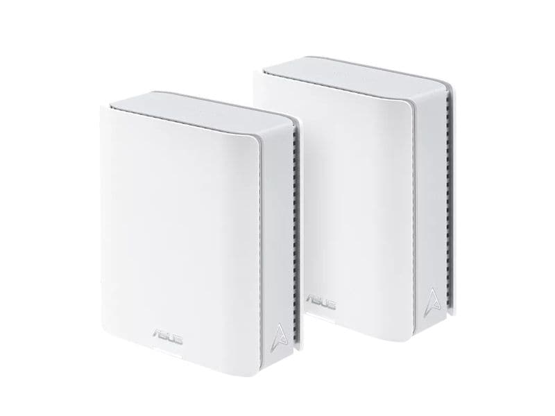 ASUS Tri-Band WiFi Router ZenWiFi BT8 2-pack Tri-Band WIFI 7 Smart AiMesh Extendable Router 2-Pack 6 GHz WLAN, 14 Gbps, bis zu 550 m² Abdeckung, dual 2.5G Ports, VPN
