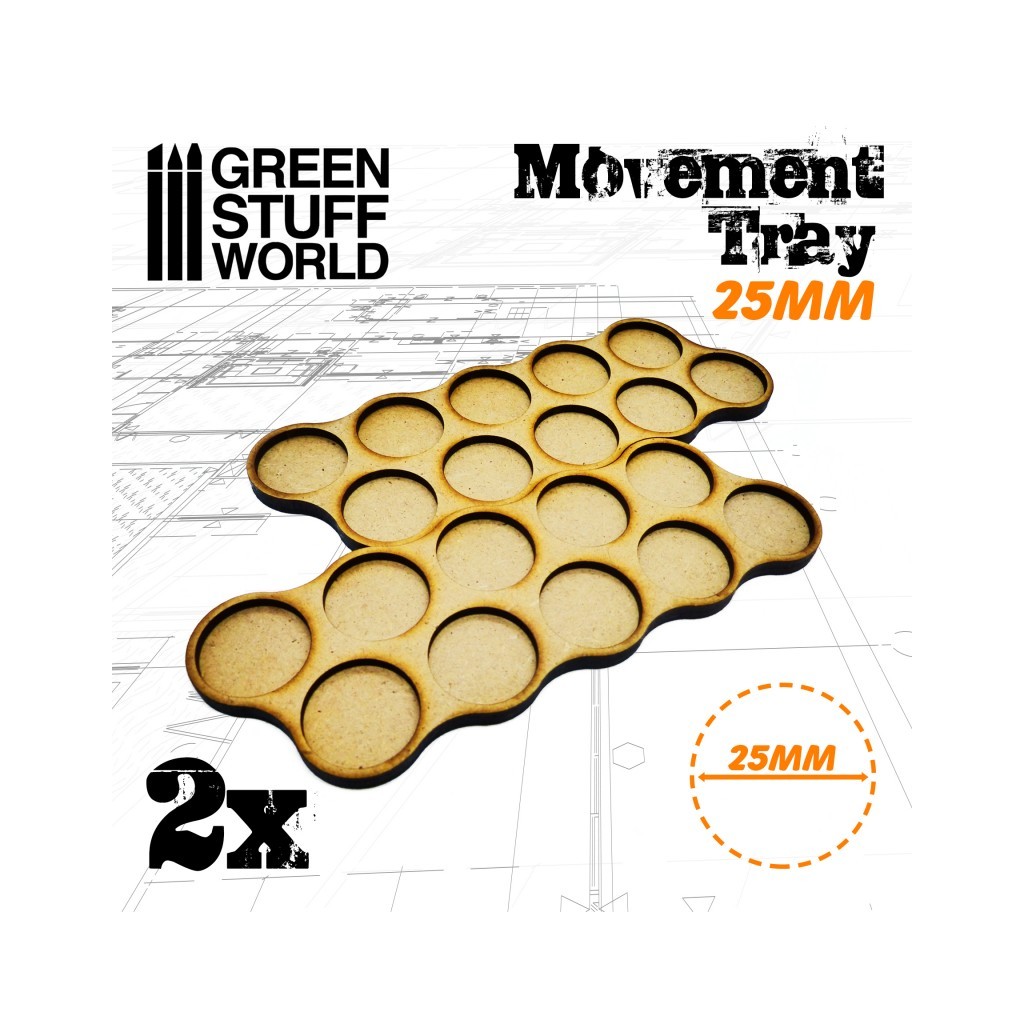 Plateaux de Mouvement MDF 10x25mm