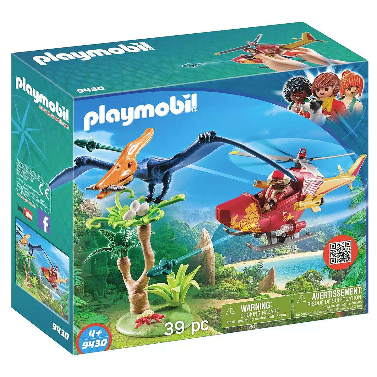 Playmobil Dinos Helikopter Flugsaurier Bunt