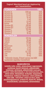 Dagravit Weerstand Suikervrije Kauwtabletten 60KTB