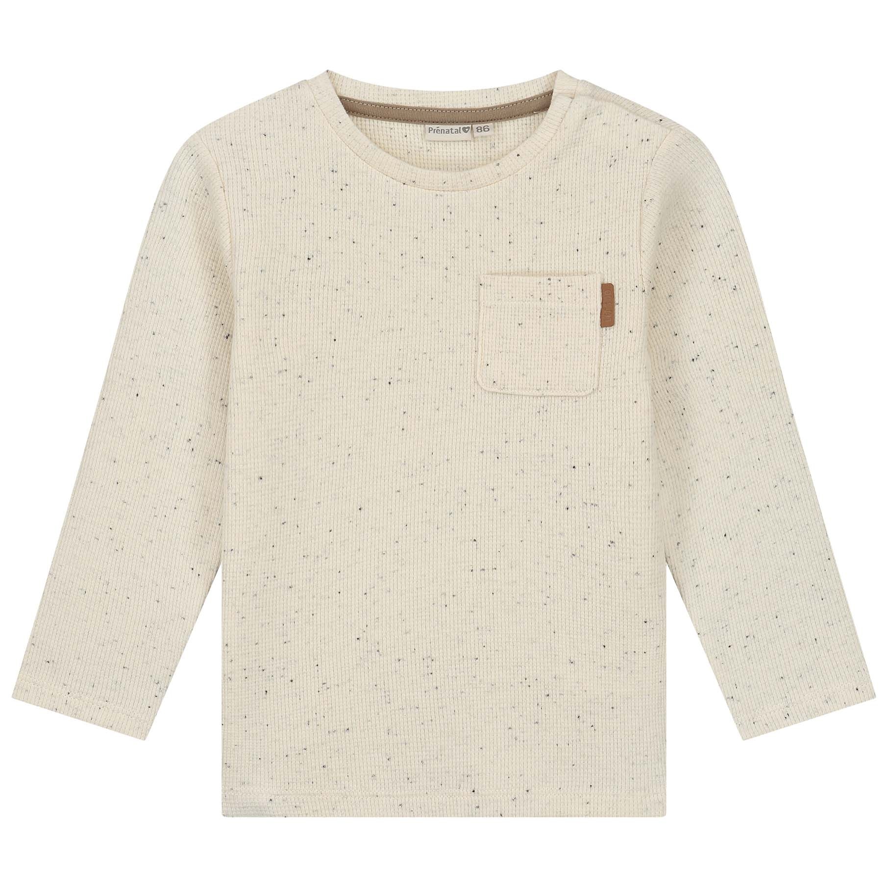 Prénatal peuter shirt lange mouwen effen beige