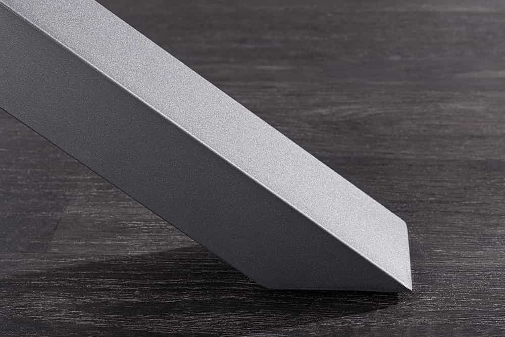 Ausziehbarer Esstisch ETERNITY 160-200cm graphit grau Keramik schwarz Metall