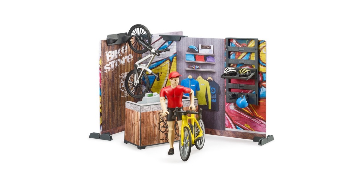 bruderbworld Fietsenwinkel Speelfiguur  (63120)