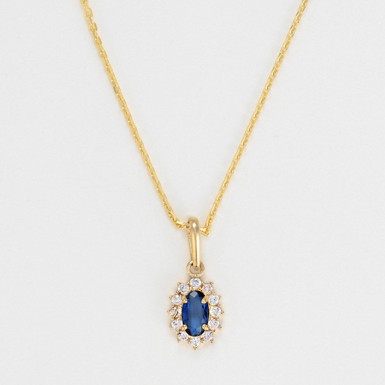 L'Or by Diamanta Pendentif Sintra Saphir or jaune